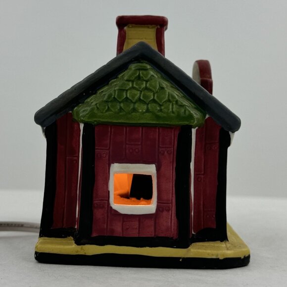 1998 Dickens Collectables Sugar Creek County Railroad Station Lighted Christmas - Picture 5 of 16